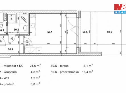 půdorys.jpg | Prodej bytu, 1+kk, 32 m²