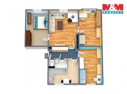 3D Floor Plan.jpg | Prodej bytu, 4+1, 82 m²