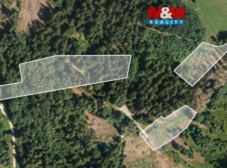 Letecký pohled | Prodej - pozemek, les, 11 203 m²