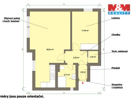 pudorys.jpg | Pronájem bytu, 2+kk, 55 m²