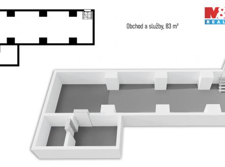 půdorys  3 D .jpg | Prodej - obchodní prostor, 83 m²
