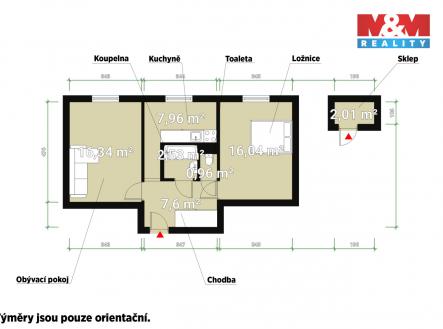 Půdorys.jpg | Prodej bytu, 2+1, 52 m²