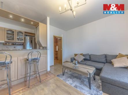 Obývací pokoj s kuchyní | Prodej bytu, 2+kk, 44 m²