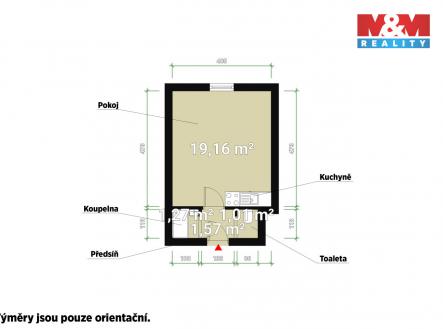 Půdorys.jpg | Prodej bytu, 1+kk, 24 m²