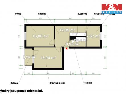 Pudorys_1.jpg | Prodej bytu, 2+1, 56 m²