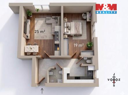 pudorys.jpg | Prodej bytu, 2+1, 58 m²