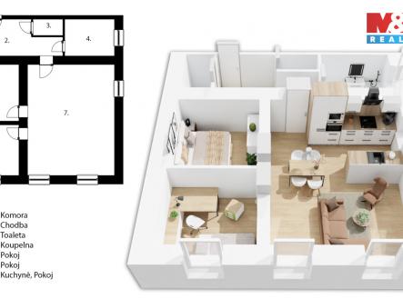 půdorys __.jpg | Prodej bytu, 3+kk, 82 m²
