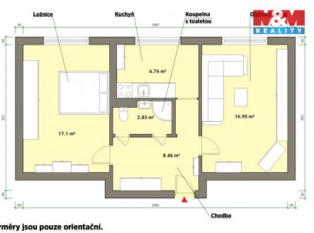 pudorys.jpg | Prodej bytu, 2+1, 52 m²