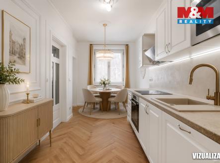 vizualizace kuchyně | Prodej bytu, 3+1, 73 m²
