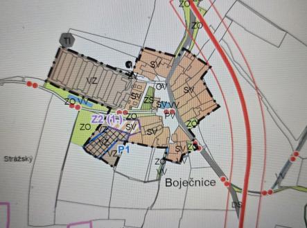Boječnice Územní  plán hlavní výkres.jpg | Prodej - pozemek pro bydlení, 939 m²