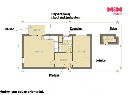 pudorys.jpg | Pronájem bytu, 2+kk, 60 m²