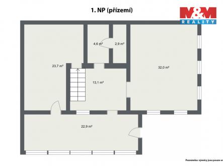 2D Floor Plan 1NP.jpg | Prodej - dům/vila, 180 m²