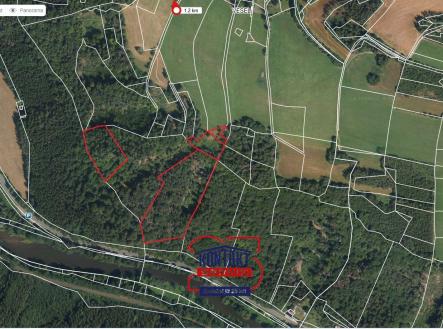 Přehledka_mapa | Prodej - pozemek, les, 23 153 m²