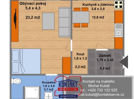 1+1 J.Plachty Palačák č.1 | Prodej bytu, 1+1, 59 m²