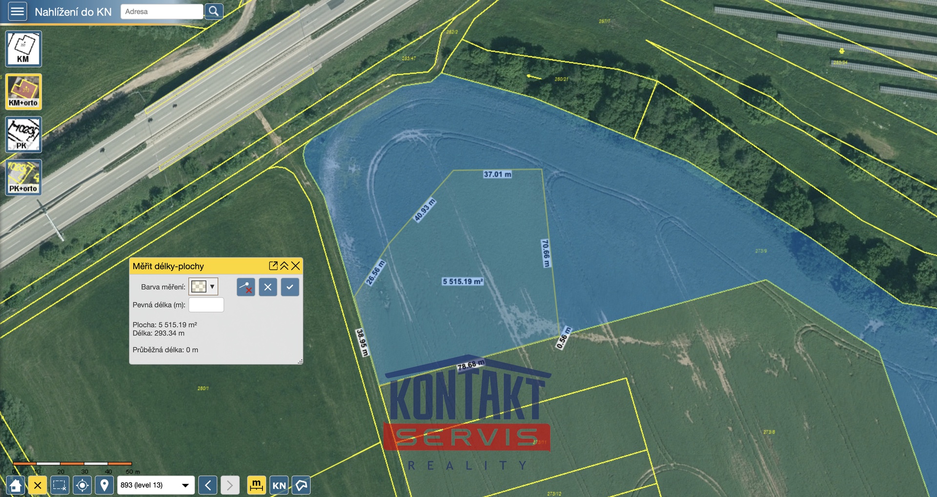 Zaměření zastav.plochy