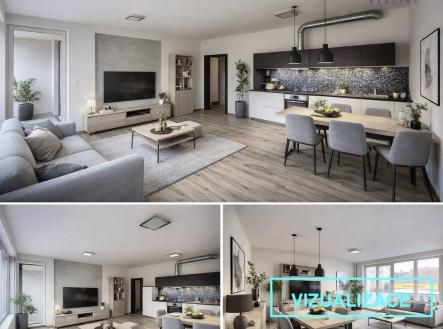 Vizualizace_koláž_B.Smetany 2 | Pronájem bytu, 2+kk, 64 m²