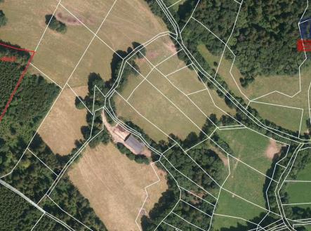 Přehledka_zoom mapa | Prodej - pozemek, les, 10 112 m²