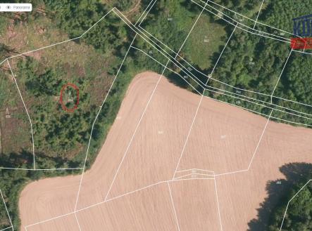 KN 854_mapa | Prodej - pozemek, les, 6 402 m²