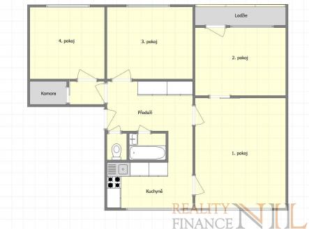 foto: 2 | Pronájem bytu, 4+1, 84 m²