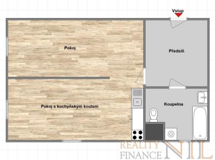 foto: 3 | Pronájem bytu, 2+kk, 46 m²