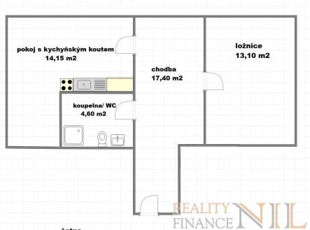 foto: 3 | Pronájem bytu, 2+kk, 49 m²