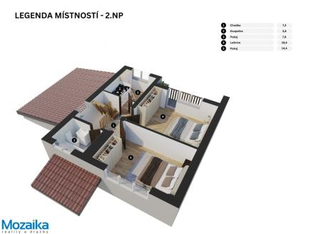 legenda místností 2.NP | Prodej - dům/vila, 244 m²
