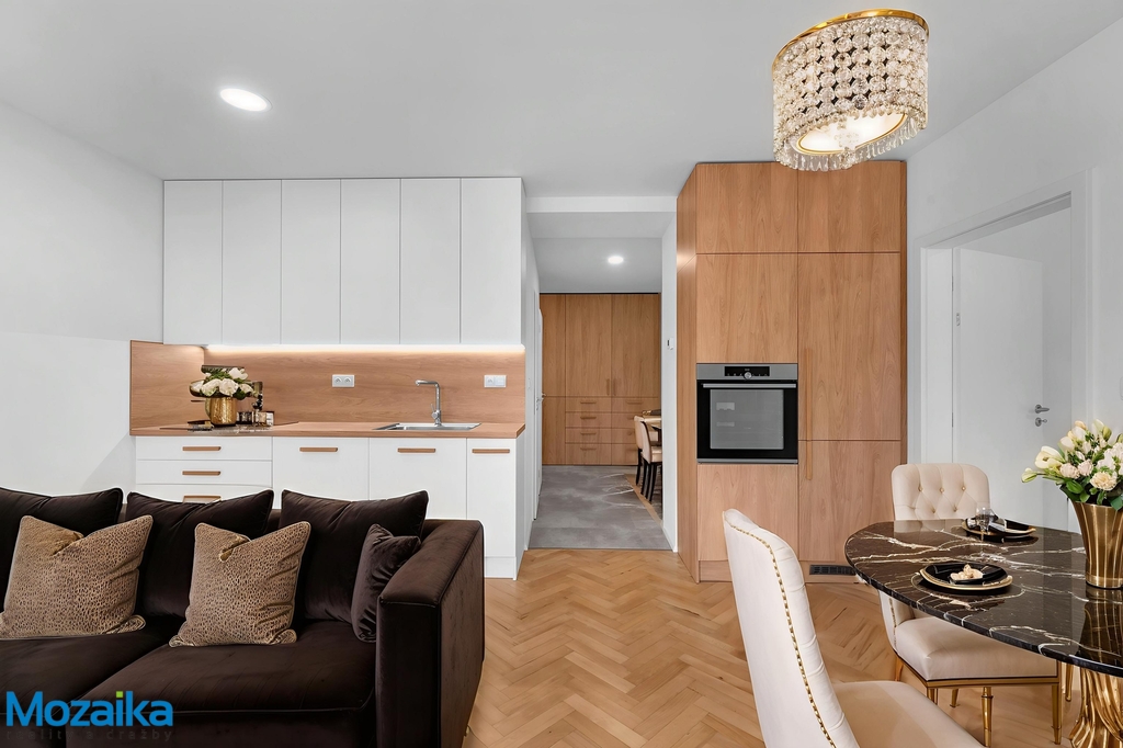 vizualizace obývák s kuchyní