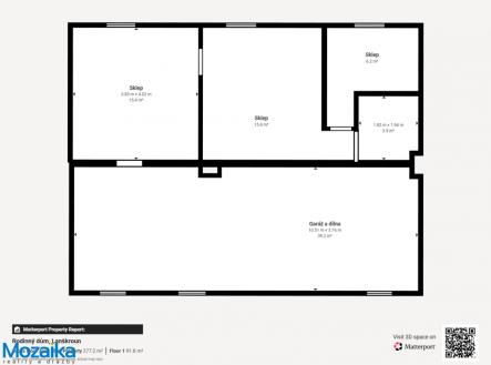 půdorys 1.PP | Prodej - dům/vila, 277 m²