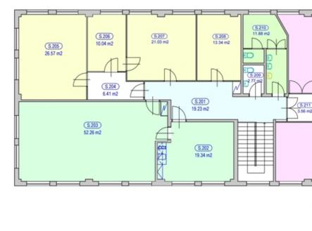Půdorys | Pronájem - kanceláře, 53 m²