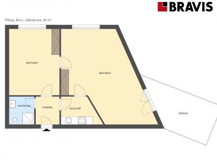 Příkop 84m2 | Pronájem - kanceláře, 84 m²