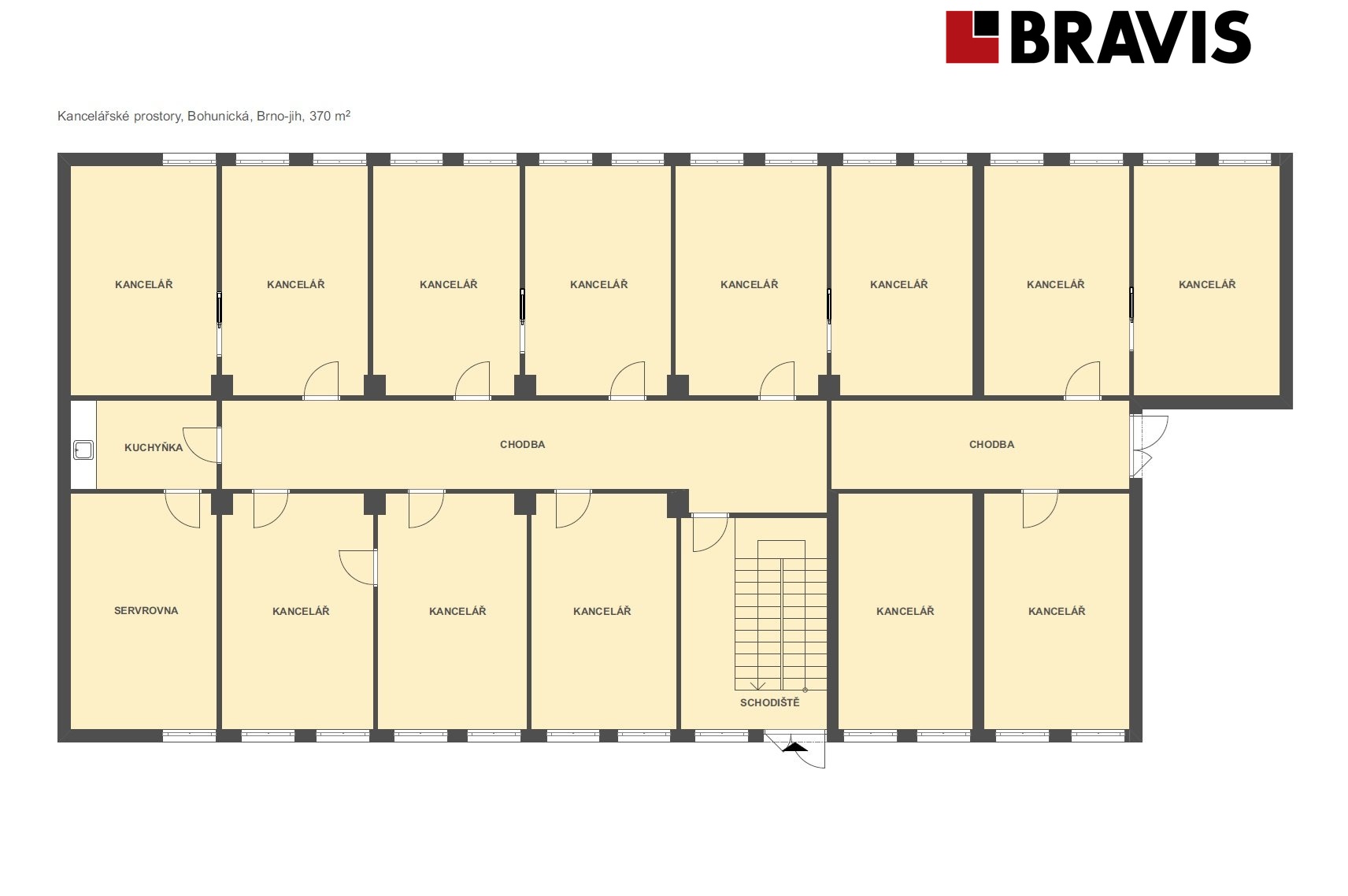 Kanceláře Bohunická 370m2