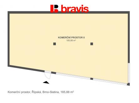 Komerce Řípská 185,88m2 prostor č.8 | Pronájem - obchodní prostor, 186 m²