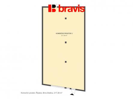 Komerce Řípská 217,38m2 prostor č.3 | Pronájem - obchodní prostor, 217 m²