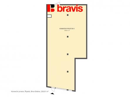 Komerce Řípská 236,61m2 prostor č.5 | Pronájem - obchodní prostor, 237 m²