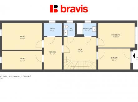 RD 5+kk Komín 173,85m2 1PP | Prodej - pozemek pro bydlení, 701 m²
