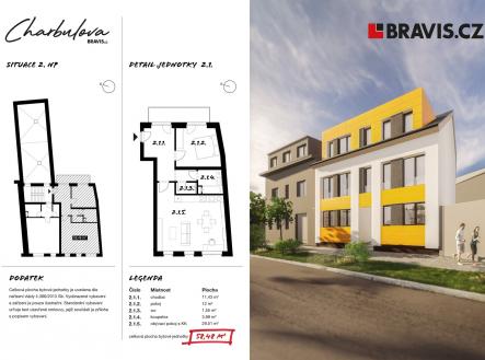 BRAVIS_Charbulova_BYT 2.1 | Prodej bytu, 2+kk, 58 m²
