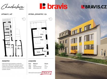 BRAVIS_Charbulova_BYT 1.3 | Prodej bytu, 1+kk, 38 m²