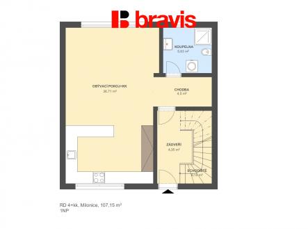 RD 4+kk Milonice 107,15m2 1NP | Prodej - dům/vila, 107 m²