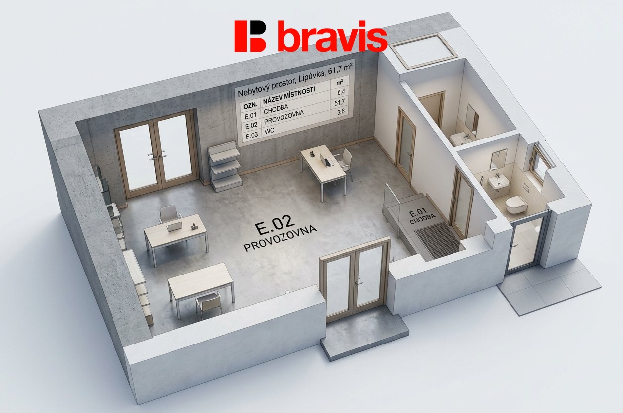 nebytový prostor velký 3D