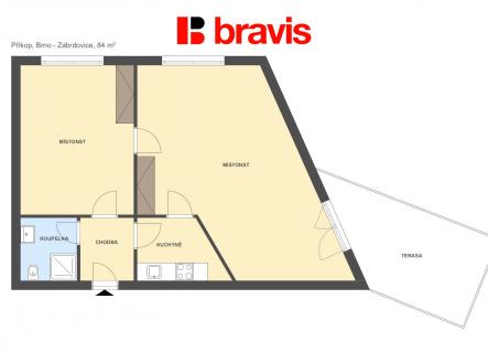 Příkop 84m2 | Pronájem - kanceláře, 84 m²