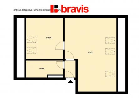 2+kk Rázusova byt 10 | Pronájem bytu, 2+kk, 55 m²