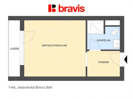 1+kk Jedovnická | Prodej bytu, 1+kk, 20 m²