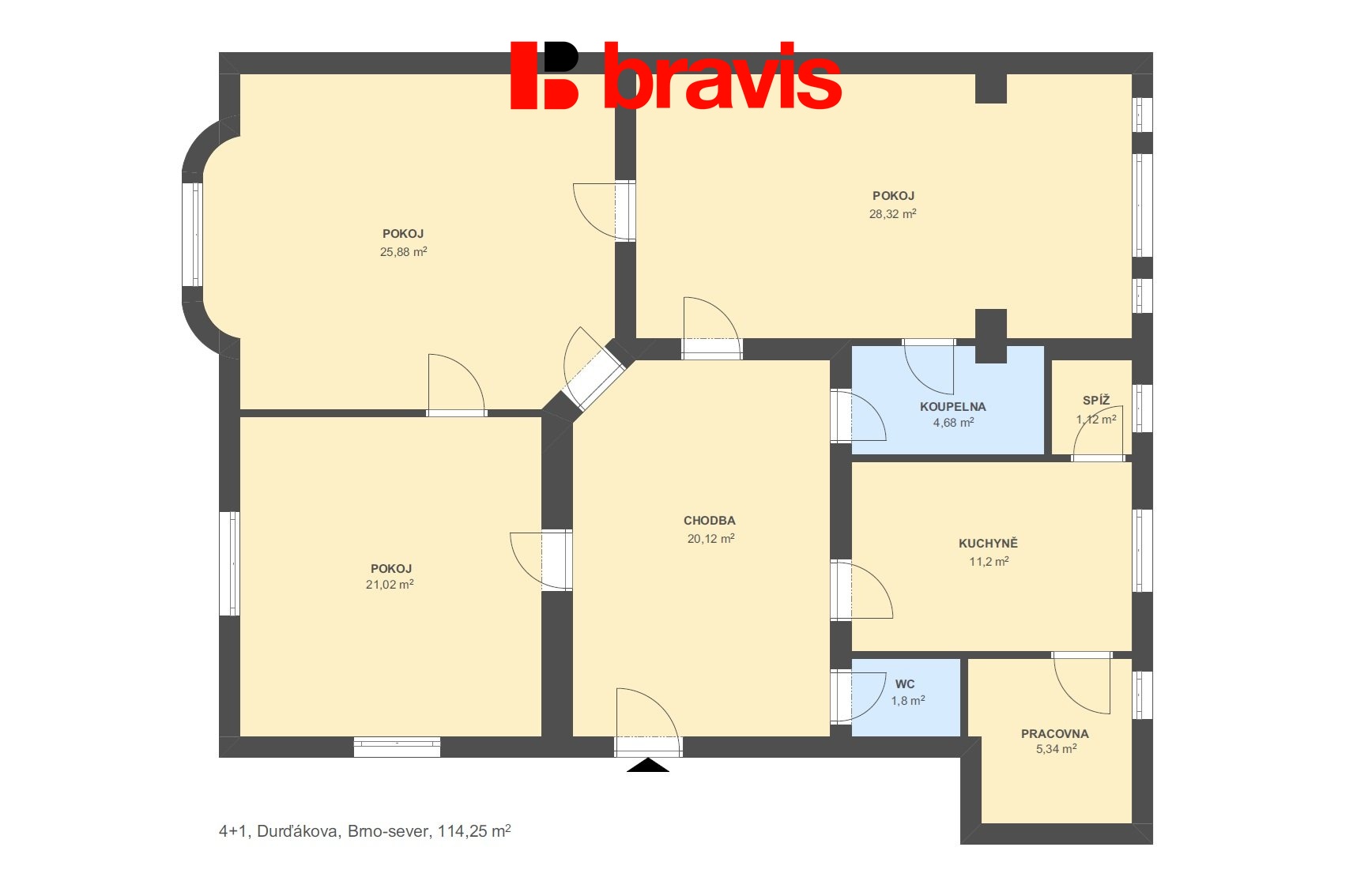 4+1 Durďakova114,25m2