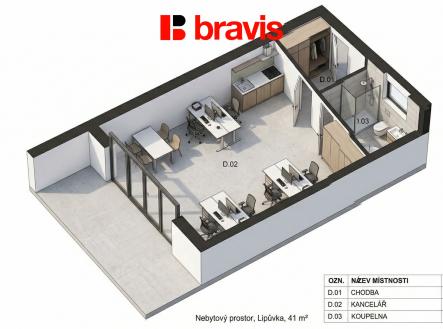 nebytový prostor 1KK č. 4 | Prodej - komerční objekt, jiný, 41 m²