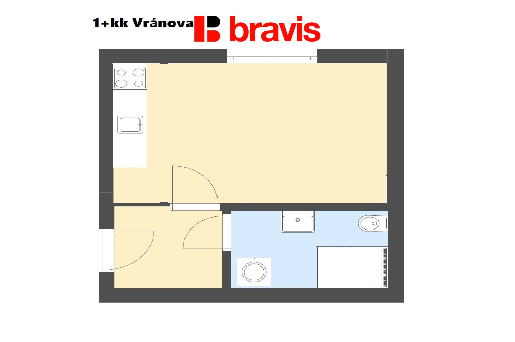 1+kk Vránova 20m2