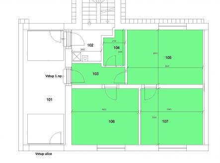 1_np_pronajem_pudorys | Pronájem - kanceláře, 63 m²
