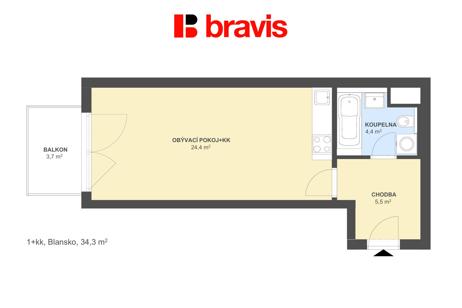 1+kk Blansko 34,3m2
