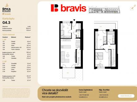G4.3_Karta bytu | Prodej bytu, 4+kk, 90 m²