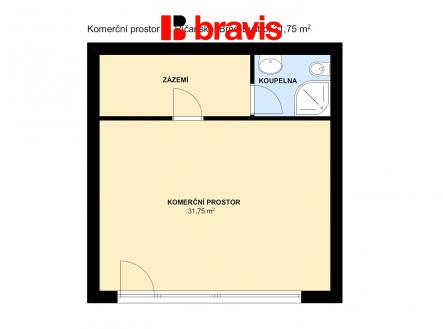 Komerce Říčanská 31,75m2 | Pronájem - kanceláře, 38 m²