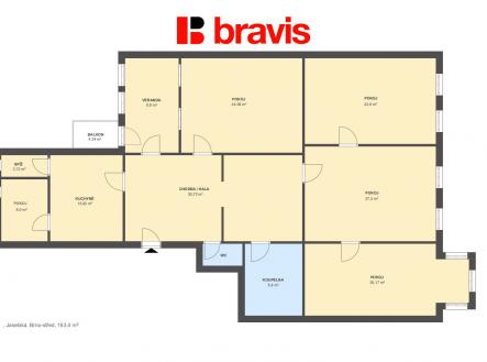 4+1 Jaselská 163,4m2 | Pronájem bytu, 5+1, 165 m²